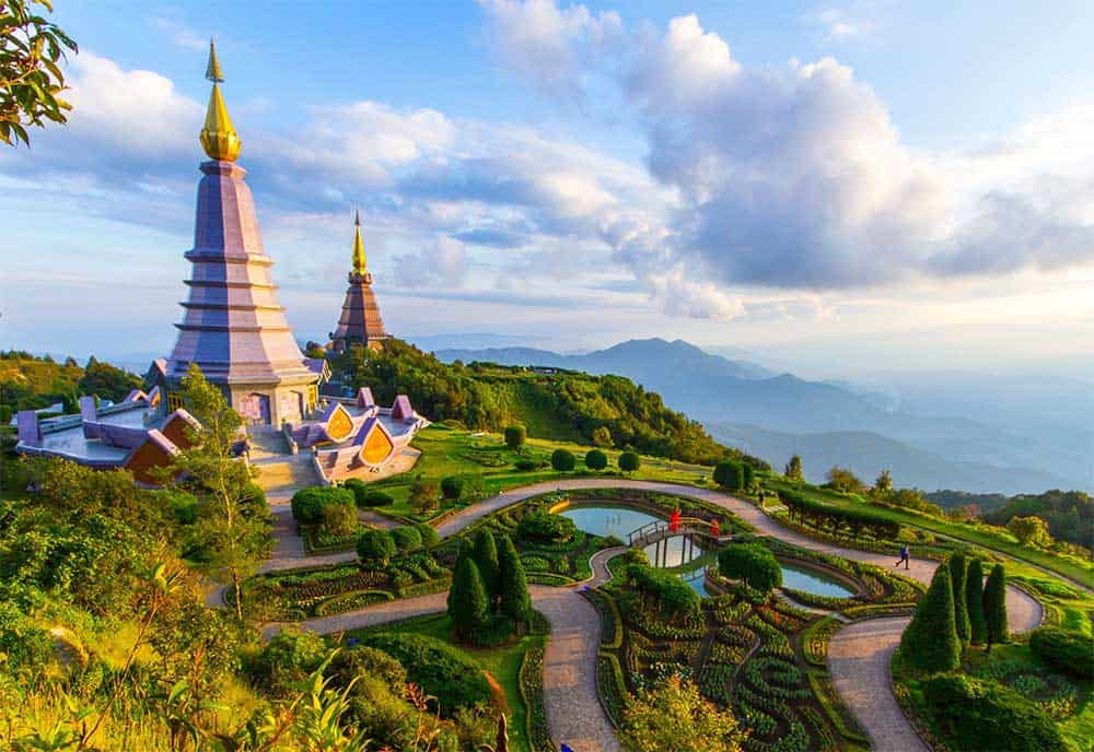 les 2 pagodes du parc national du Doi Inthanon