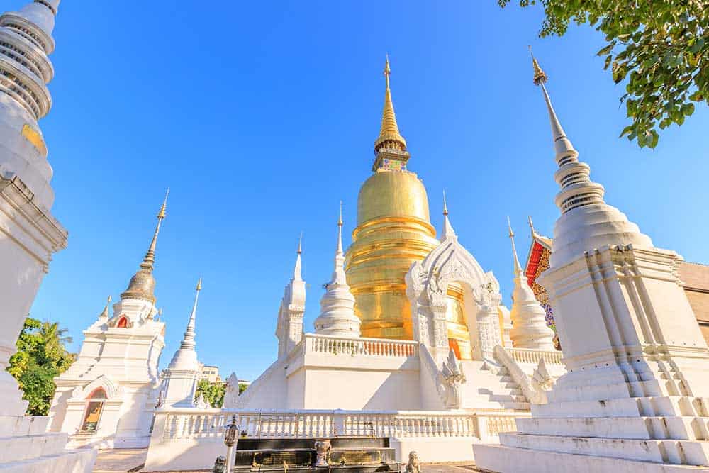 les pagodes du wat suan dok de Chiang Mai